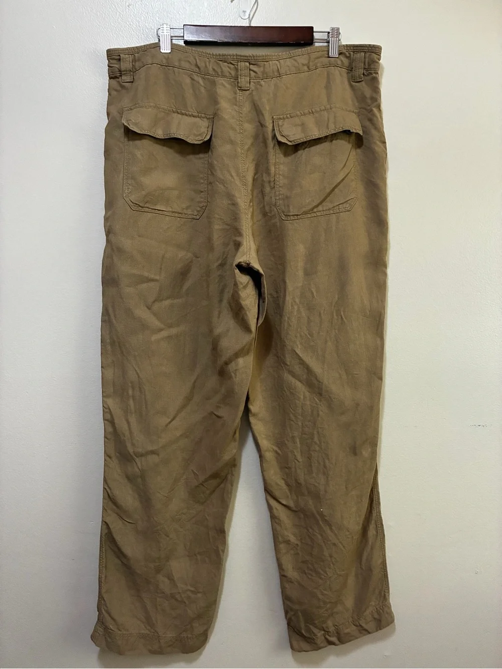 Murano Baird McNutt Irish Linen Men's Drawstring Chino Pants Khaki Brown